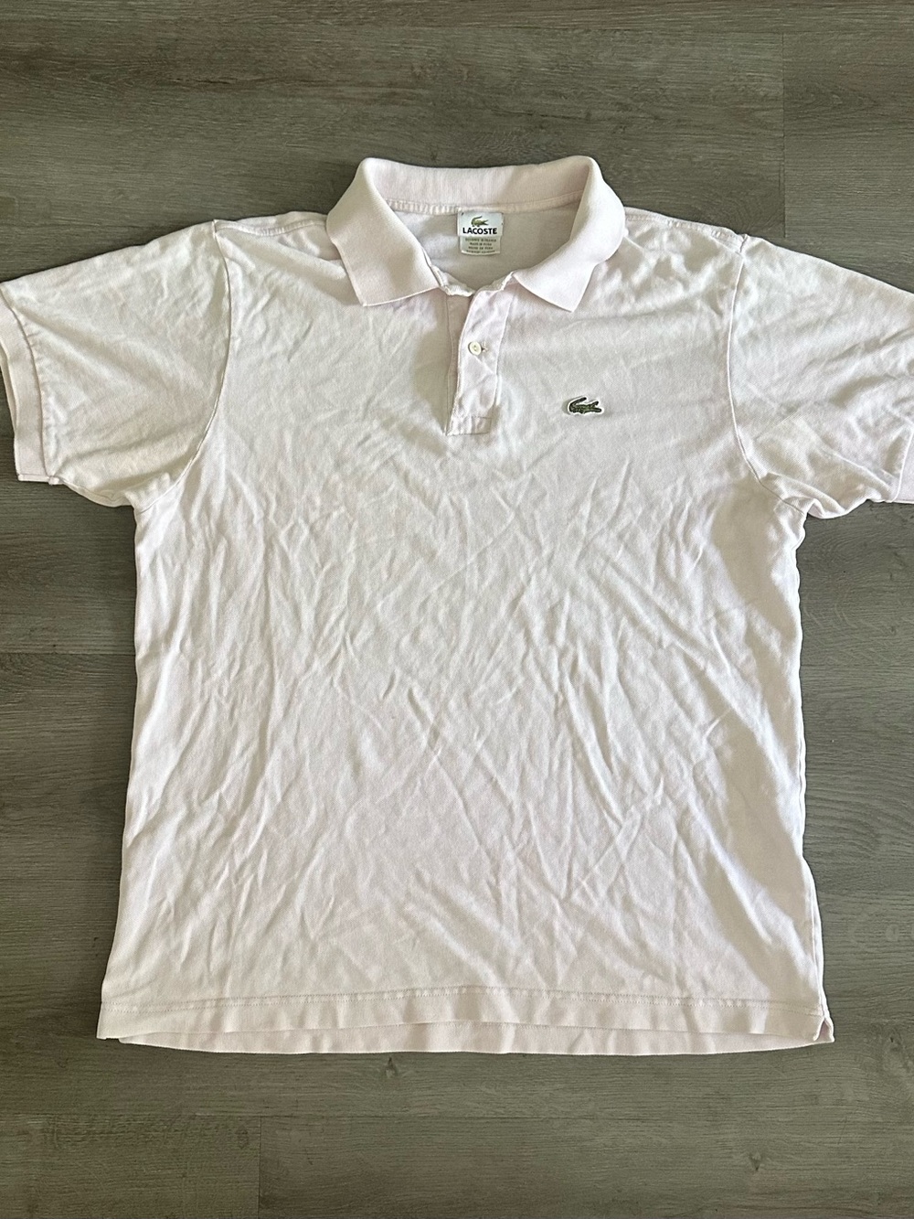 Lacoste Men's Light Pink Polo Shirt Short Sleeve Size 7 (XL)